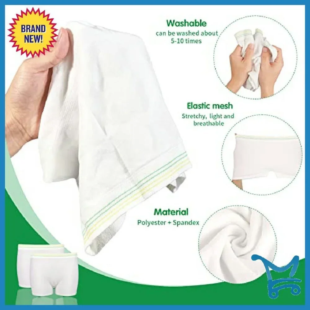 12 Pack Mesh Postpartum Underwear S/M Washable Breathable Hospital Recovery